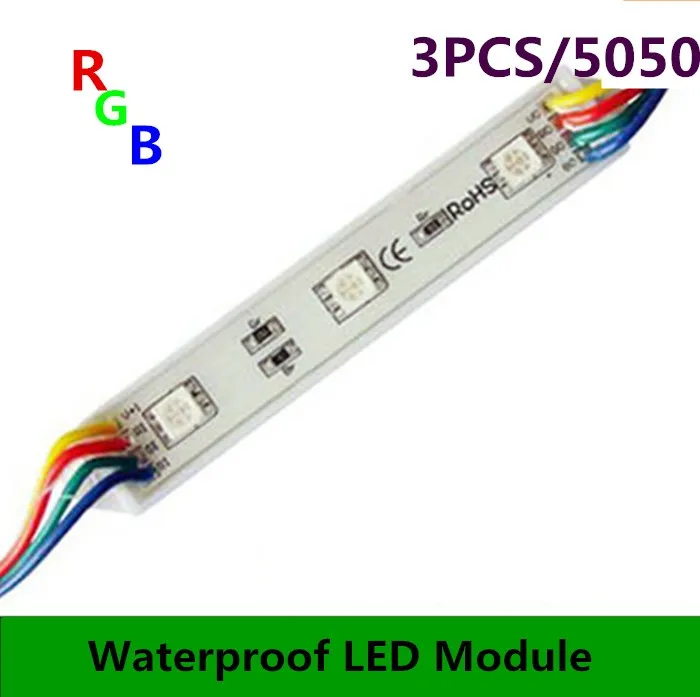 20 шт. водонепроницаемые светодиодные модули 5050 3 DC12 в|3 led module|led moduleled module light |