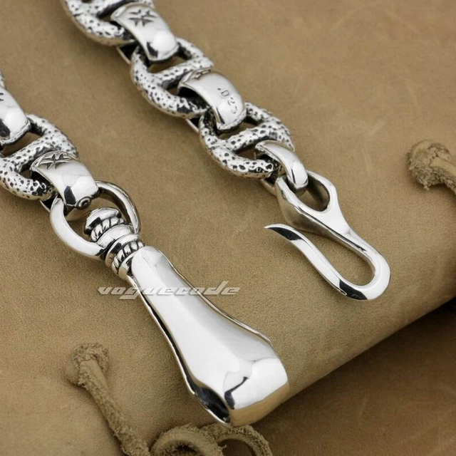 11mm ( 0.43) Width - Premium Quality Gold Silver Chain Strap (Chunky Chain  )