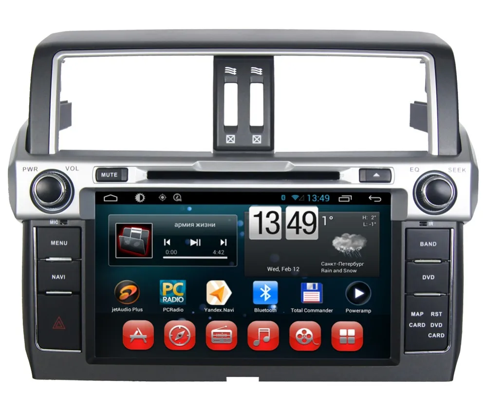 Excellent 9" HD  Quad Core Android 6.0 Car DVD Radio GPS Navigation Player for Toyota Land Cruiser Prado 150 2014 2015 2016 ADAS DVR 1