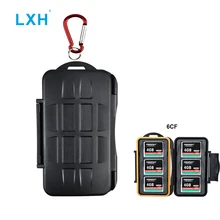 LXH 6 слотов портативный держатель прочный водонепроницаемый анти-шок хранения CF Compact Flash карта памяти чехол 6 протектор Крышка для 6CF