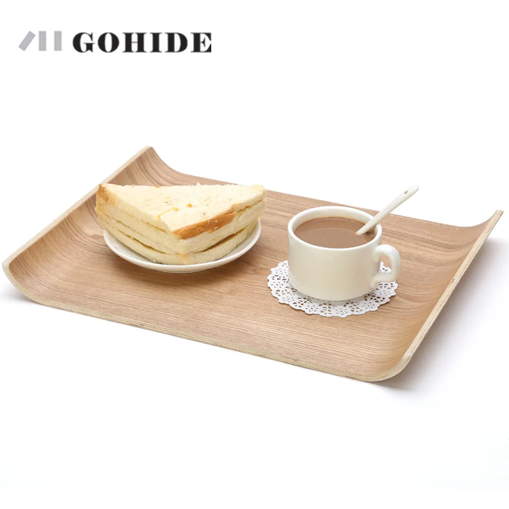 JUH Eine Große Rechteckige Ursprüngliche Holztablett Europäischen Stil