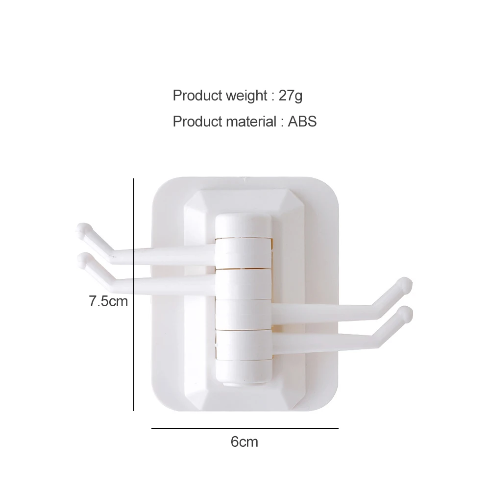 1 шт. 3 кг бесшовный клейкий крючок для ванной, кухни, вращающийся крепкий крючок, крючки, настенный держатель для одежды, полотенец, сумочки