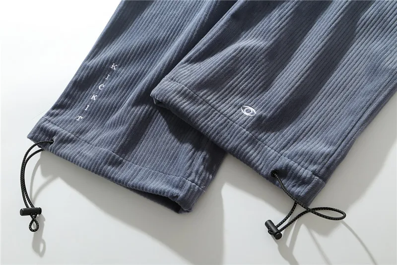 Высококачественные мужские хип-хоп винтажные вельветовые брюки карго с кулиской Harajuku Хип-Хоп Уличная мужские брюки джоггеры спортивные
