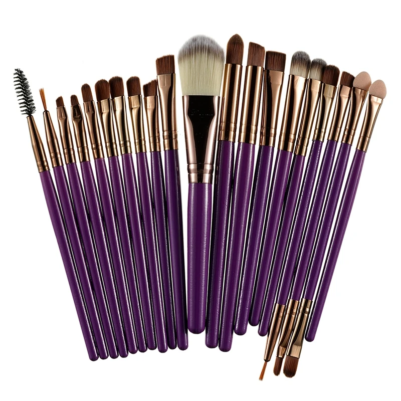 RSTYLE 20pcs Eye Makeup Brushes Set Eyeshadow Brush Powder Foundation