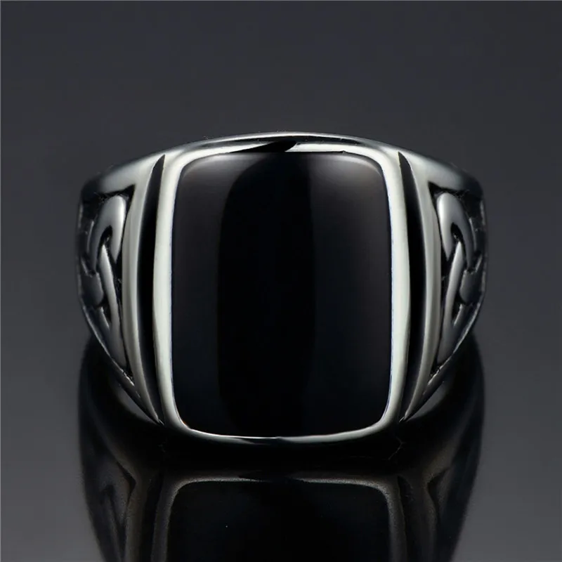 

Punk Titanium Steel Ring for Men Jewelry Valknut Signet Ring Odin Symbol Norse Viking Biker Finger Ring Trendy Male Jewelry Gift