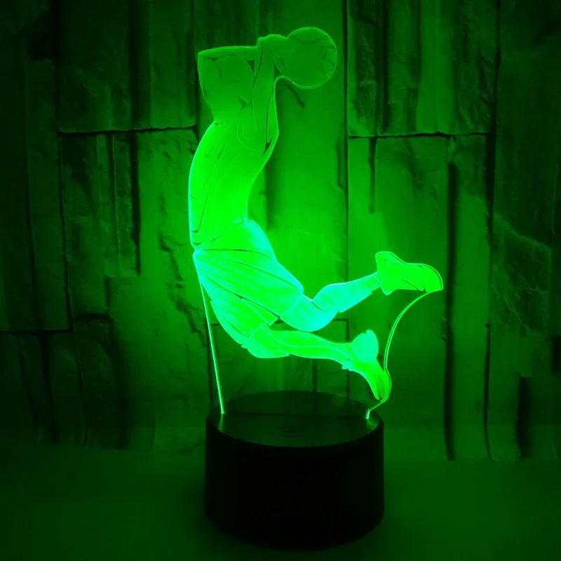 

Basketball Player Slam Dunk 3d Night Light Led Touch Sensor Room Decor Light Drop Shipping Battery Night Light Table Lamp Usb