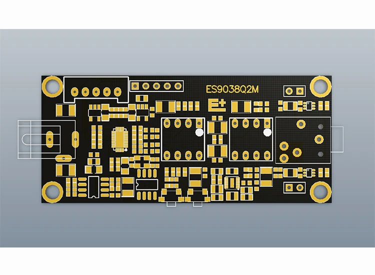 Placa decodificadora embutida i2s de entrada es9038 módulo usb assinado