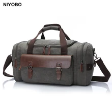 Многофункциональные мужские дорожные сумки большой емкости Женские багажные сумки винтажные кожаные холщовые выходные сумки сумка на плечо Bolsa