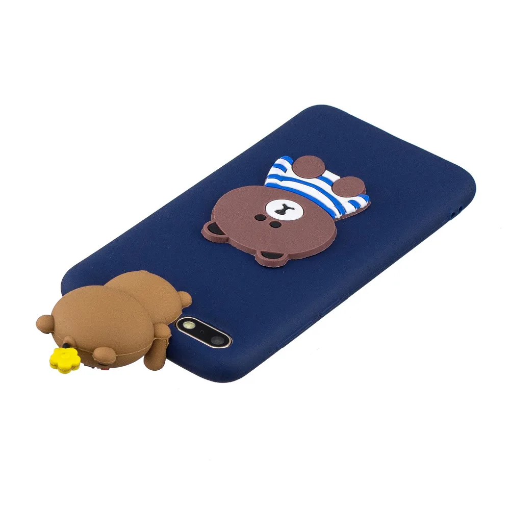 Y5 (2018) cubierta de silicona en la sFor Fundas Huawei Y5 primer 2018 Coque Huawei Y 5 Y5 2018 3D unicornio Panda teléfono casos