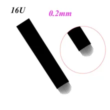 Иглы для татуировки 12 14 16 18 21 U Lamina Tebori Flex 0,2 мм микроболтовка для постоянного макияжа бровей губ лезвия ручка-держатель игл