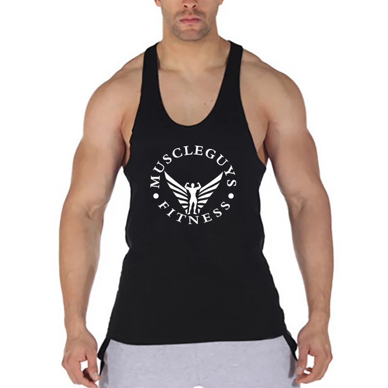 Бренд Muscleguys одежда для фитнеса мужская рубашка бодибилдинга тренировочная майка
