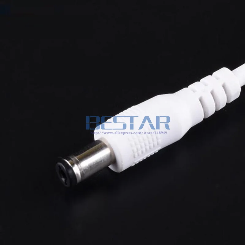 White USB To 5.5*2.5mm /DC 5525 5.5x2.5mm 5.5 mm x 2.5 mm 5.5mm/2.5mm Jack Plug DC Power charging charge Adapter Cable 1M 3FT