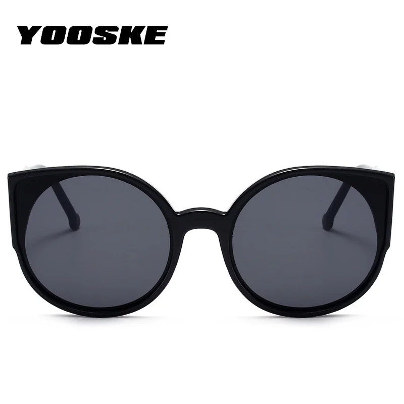 

YOOSKE Vintage Round Cat Eye Sunglasses Women Brand Eyeglasses Retro Female Coating Mirror Sun Glasses Driving Goggles