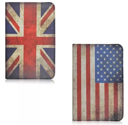US UK Flug Pattern Design 360 Rotating PU Leather Smart Cover Case For Samsung Galaxy Tab 2 7.0 7&quot Tablet P3100 | Компьютеры и