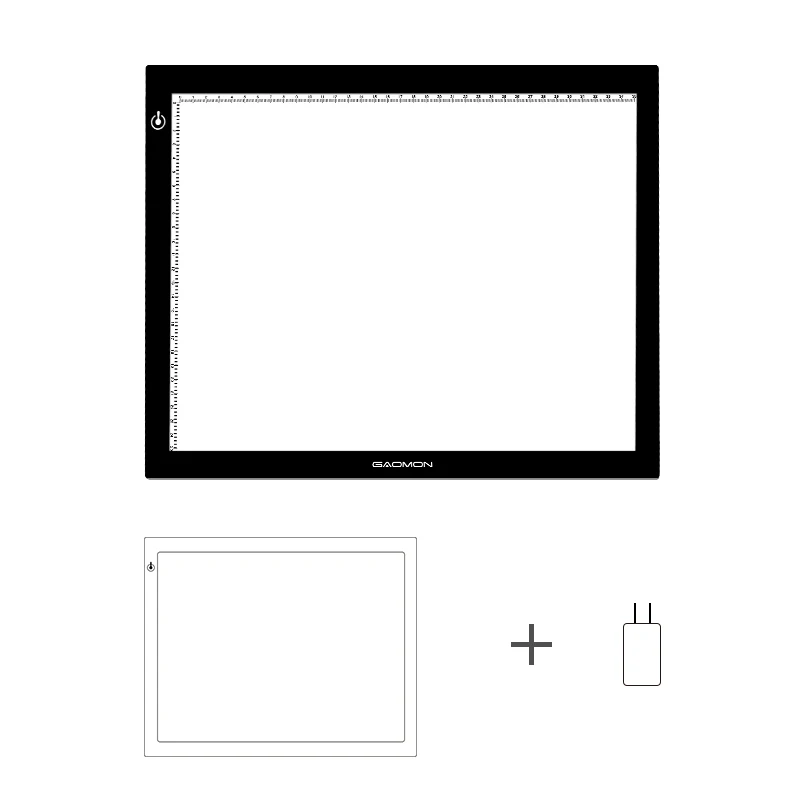 

New GAOMON GB4 LED Light Box 5MM Ultrathin Light Pad USB Art Tracing Board for Sketch and Copy with US Adapter