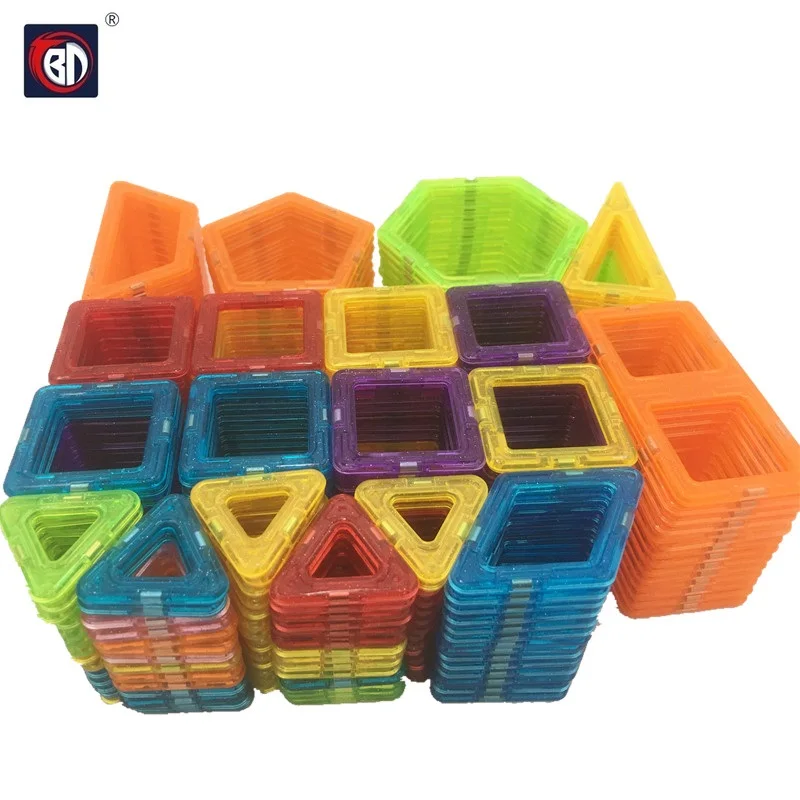 BD Toys 130pcs Mini Magnetic Block Set Designer Construction Model Building Toy Plastic Educational Toys For