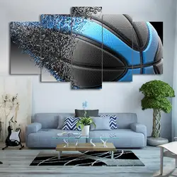 HD с 5 шт холст картины Баскетбол распад живопись и принты Wall Art Холст
