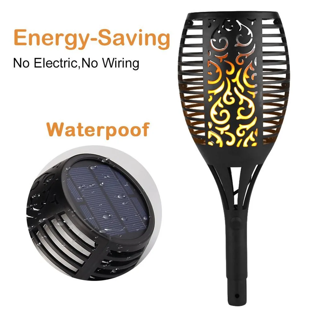 78cm 96LED Lampada Fiamma solare esterna IP65 impermeabile luce decorazione da giardino prato