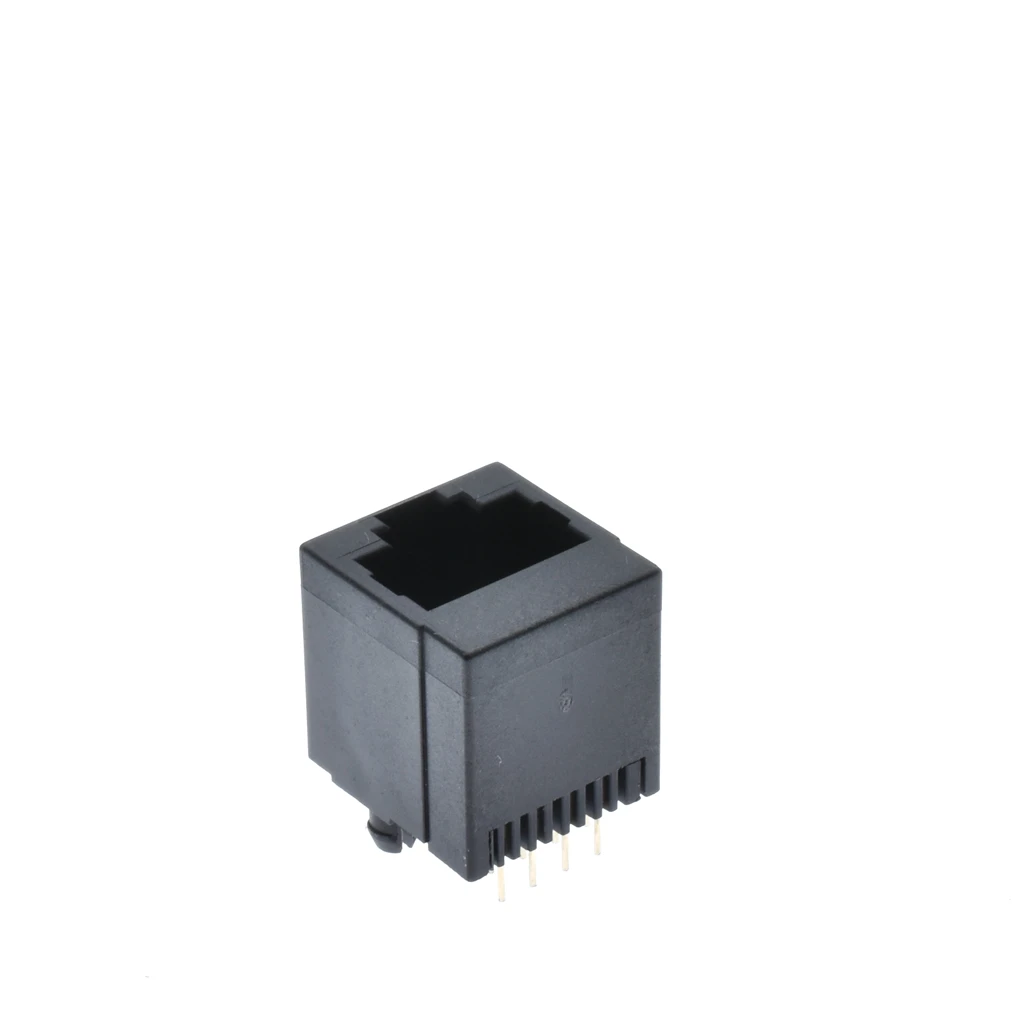 100 шт. x RJ45 5224 8C пластиковый PCB модульный разъем сетевой LAN 180 градусов верхний вход