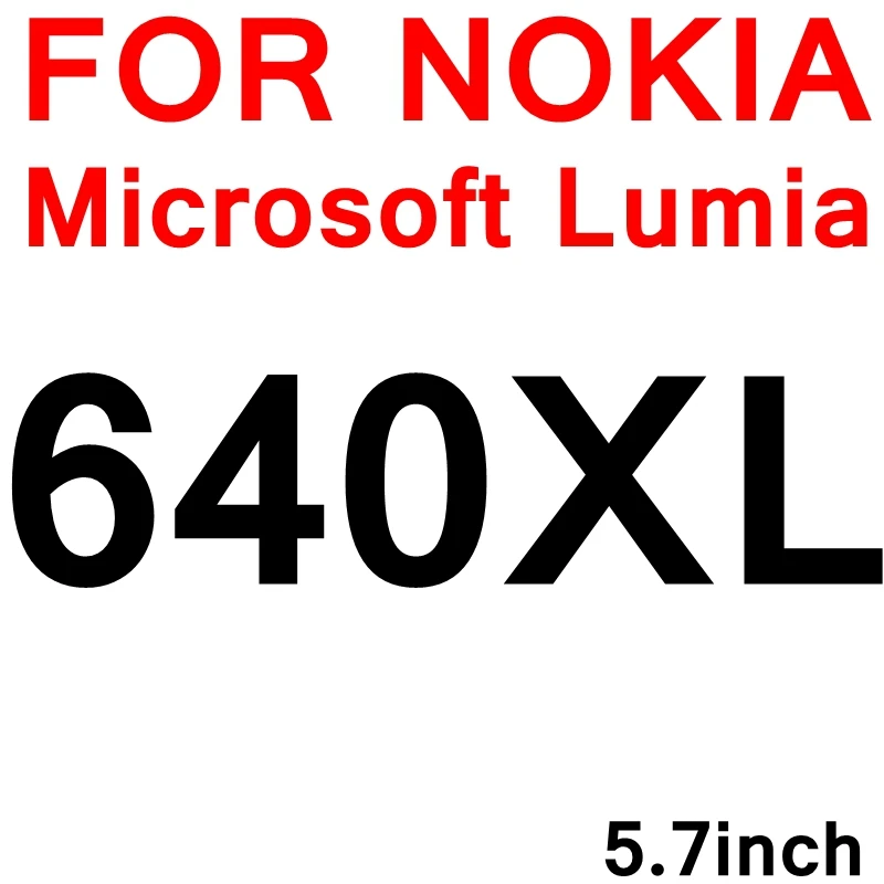 С уровнем твердости 9H закаленное Стекло чехол с подставкой и отделениями для карт для Nokia Lumia 640 430 435 530 535 730 735 820 630 635 xl 650 540 Экран защитная пленка glas sklo для NOKIA - Цвет: For Nokia 640XL