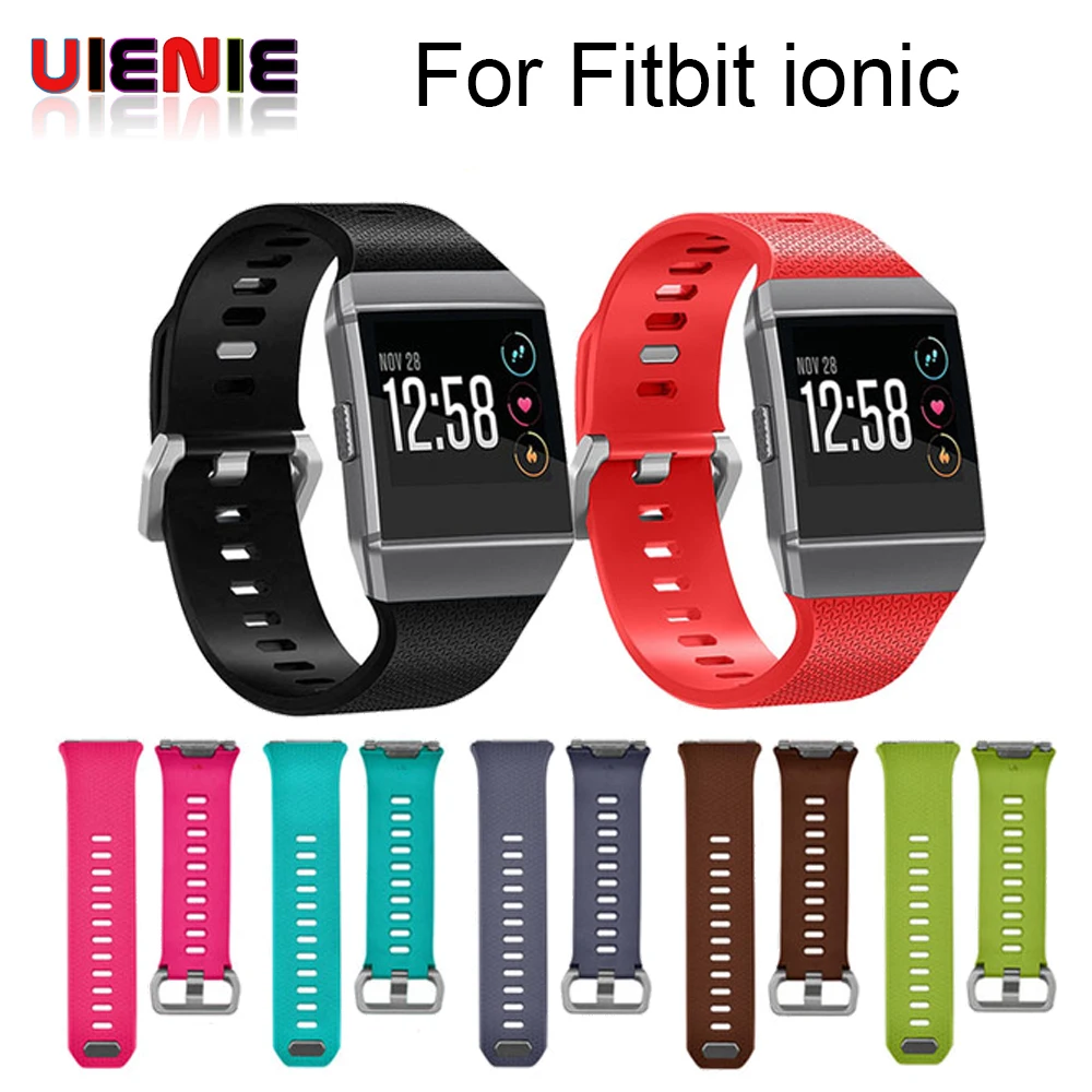 

UIENIE Smart Accessories Silicone Bracelet Wrist Strap Wristband Replacement Watchband for Fitbit ionic band Small Large Size