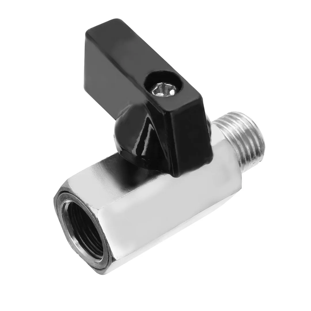 1Pcs 1/8"1/4"1/2" BSP Mini Brass Ball Valve FxF&MxF Air Oil Water Ball Valve Air Compressor Accessories Mayitr