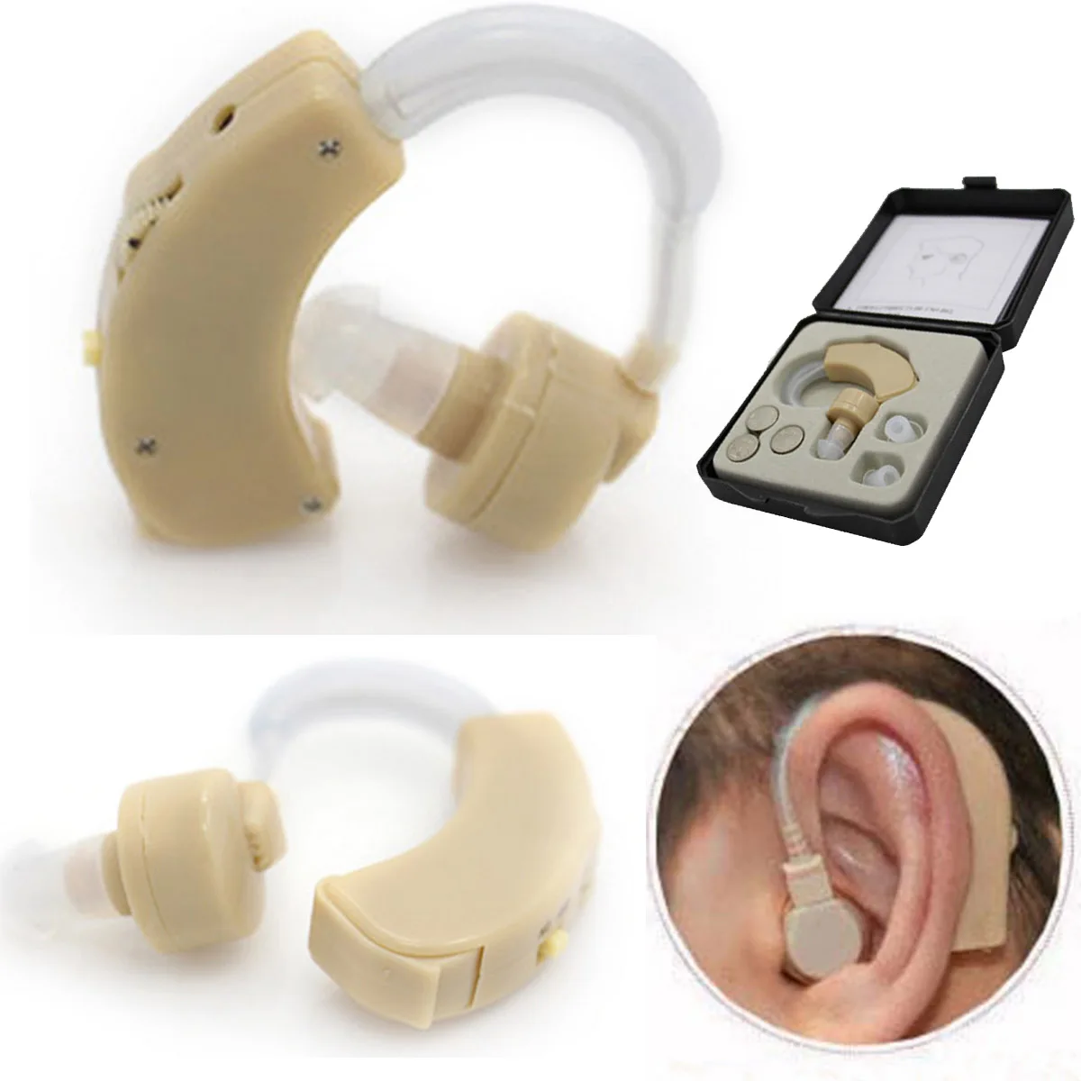 BTE за ухом усилитель звука супер мини размер усилитель звука для лучшего слухового аппарата уход за ушами