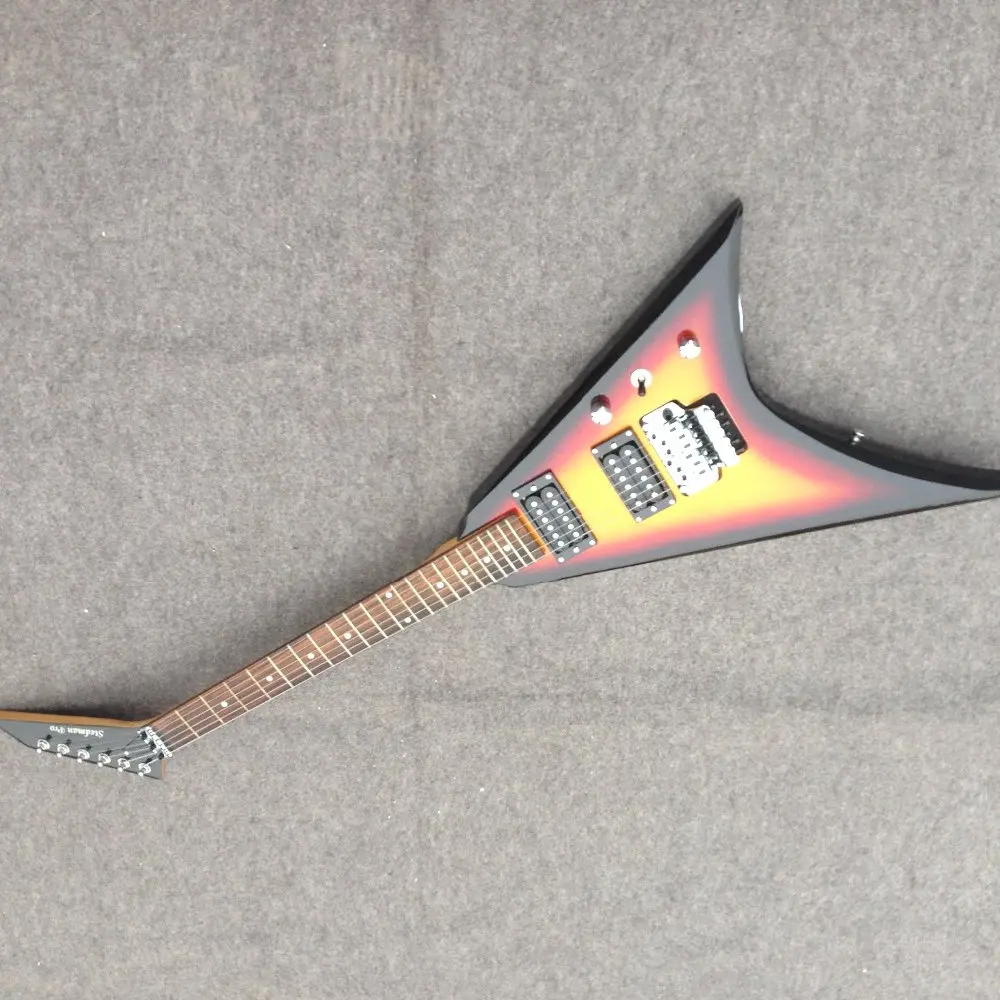 Buy Cheap Stock Customized V electric guitar ,Floyd rose bridge ,double