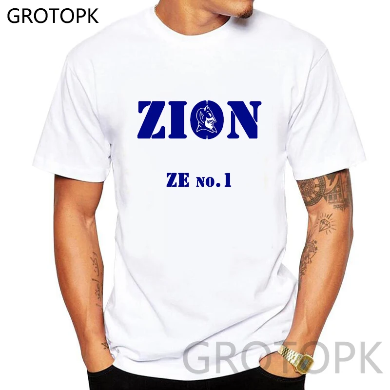 

No.1 Zion Williamson Men's T-Shirts Newest 2019 Basketball Star Prints Casual Harajuku Cotton T-shirt Streetwear Tee Shirt Homme