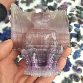 

Natural fluorite carving of cool beasts for home decoration