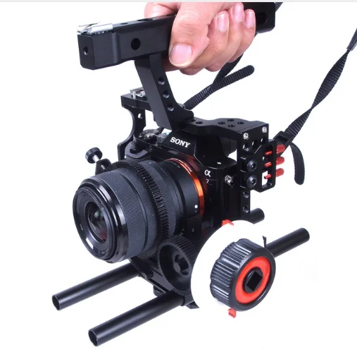 

Aluminum Alloy Handheld Camera Video Support Kit Cage Set with Follow Focus Matte Box For Sony A7S A7 A7R A7RII A7SII GH4