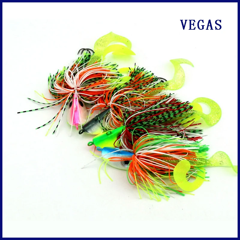 2 Pieces Rubber Fishing Lure Jig Rubber Tackle Almighty Jig Lure Baits