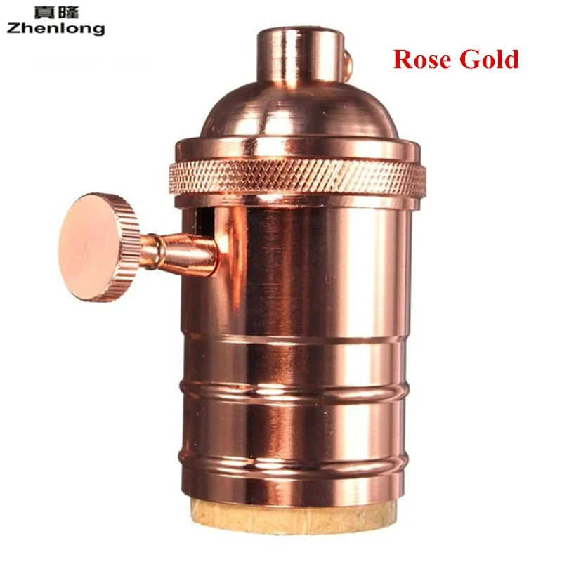 Zhenlong AC110V 220V античный патрон Эдисона E27 алюминиевый патрон для лампы Лофт винтажный Ретро светильник держатель лампы