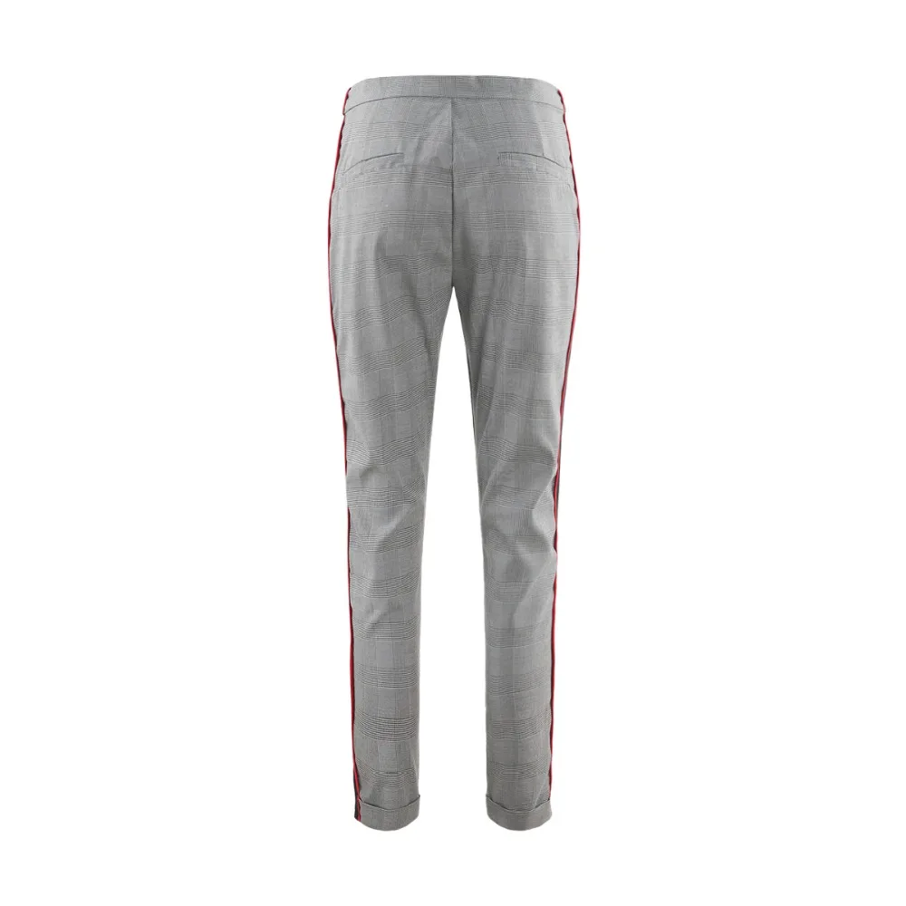 Женские клетчатые брюки HDY Haoduoyi прямые винтажные на молнии с карманами|plaid pants|brand