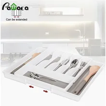 

Adjustable Drawer Organizer Kitchen Cutlery Divider Case Retractable Drawer cutlery Compartment Storage Box Separate Compartment