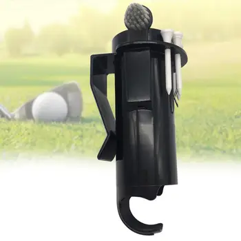 

Hot Portable Golf Ball Holder Golf Tees Pro Clip Divot Tool Storage Box Golf Cleaning Tool with Brush Gift for Golfer