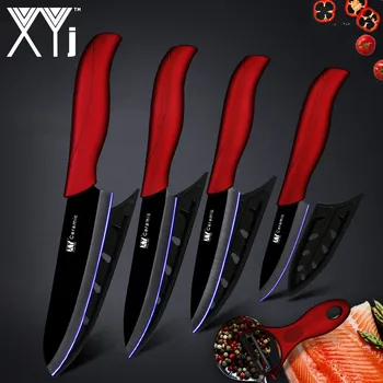 

XYj Kitchen Knife Ceramic Knife Cooking Tools Set 3" 4" 5" inch + Peeler White & Black Blade Paring Fruit Vege Kitchen Tools