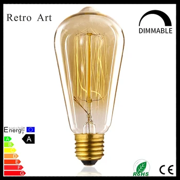 

ST64 squirrel cage vintage edison light bulb 40W