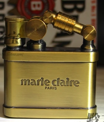 Часы видео HGX бренд Marie C оригинальная Ретро старомодная латунная Серебряная керосиновая зажигалка с трубой