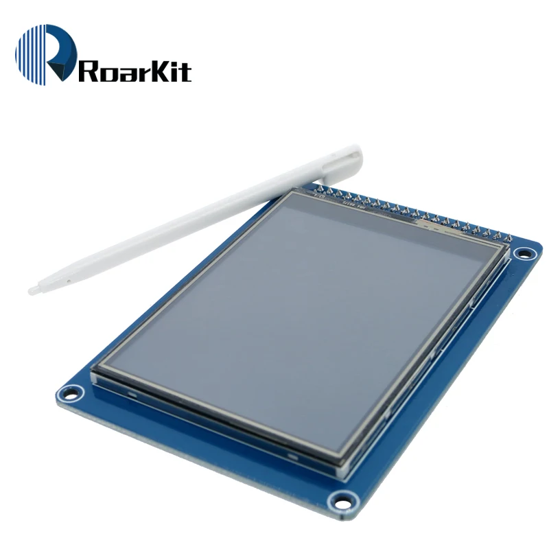 

Free shipping 3.2 inch touch screen 65K color TFT LCD module, integrated touch control IC ILI9341 SD card connector 3V regulator