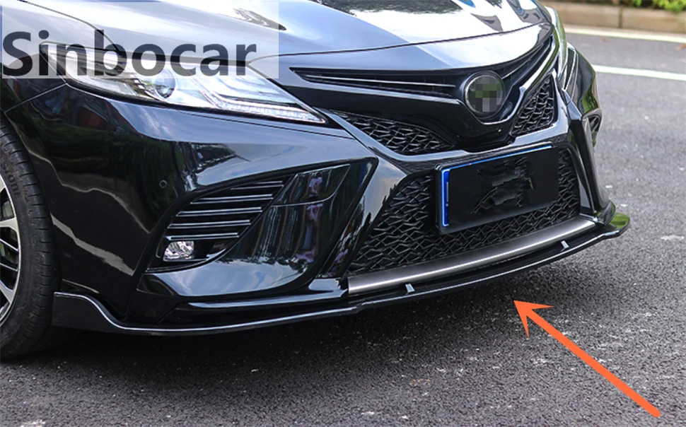 

3pcs Front Bumper Trim Around Grill Below Lips Cover Shovel For Toyota Camry 2018 SE/XSE