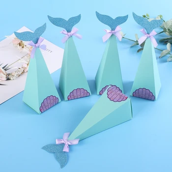 

OLOEY 30pcs Under the Sea Party Candy Boxes Little Mermaid Party Supplies Theme Mermaid DIY Gift Box For Kids Birthday Favor