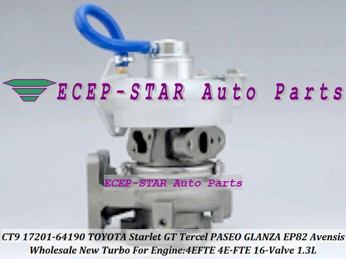 CT9 17201-64190 Turbo Turbocharger For TOYOTA Starlet GT Tercel PASEO GLANZA EP82 Avensis 4EFTE 4E-FTE 16-Valve 1.3L (5)