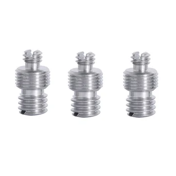 

3 Pcs 1/4 Inch Male To M10 To 3/8 Inch Male Converter Threaded Screws Mount Camera Adapter For Tripod/Monopod