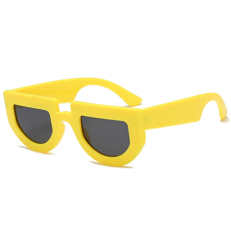 UVLAIK, Ретро стиль, нестандартные солнцезащитные очки для женщин и мужчин, Ретро стиль, 90 s, солнцезащитные очки, толстые ноги, очки для океана, тренд, дикие, уличные очки - Цвет линз: C3