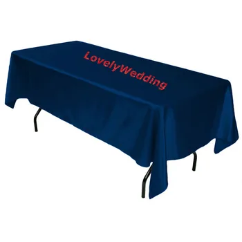 

Free shipping 10 pcs/lot 100% polyester satin rectangular table clothes/table cover for wedding party decoration/table lines