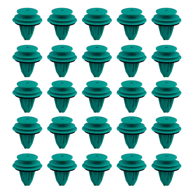

25PCS/SET Green Car Door Buckle Bumper Door Plate Buckle Nylon Retaining Clip for Toyota 90467-10188 Car Accessories Car Hook