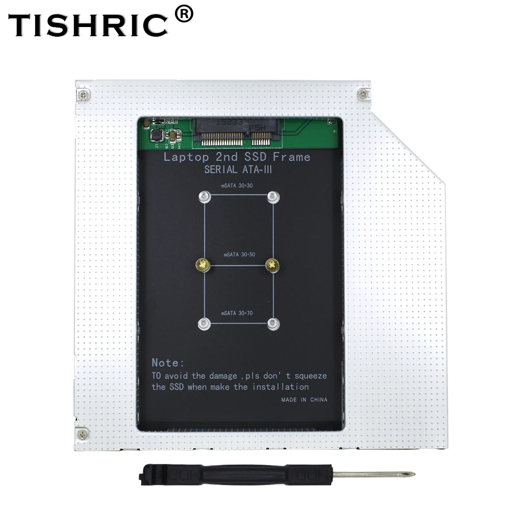 TISHRIC SATA 3 0 9 5 мм корпус Caddy для MSATA 2nd HDD SSD адаптер жесткого диска ноутбука
