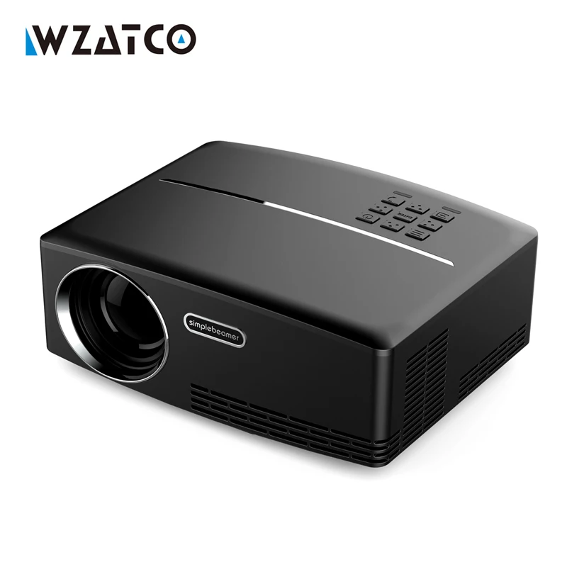 

WZATCO GP80 1800lumens Portable HD home cinema LED 3D Projector LCD Game Digital Mini Projectors support 1080P Proyector Beamer