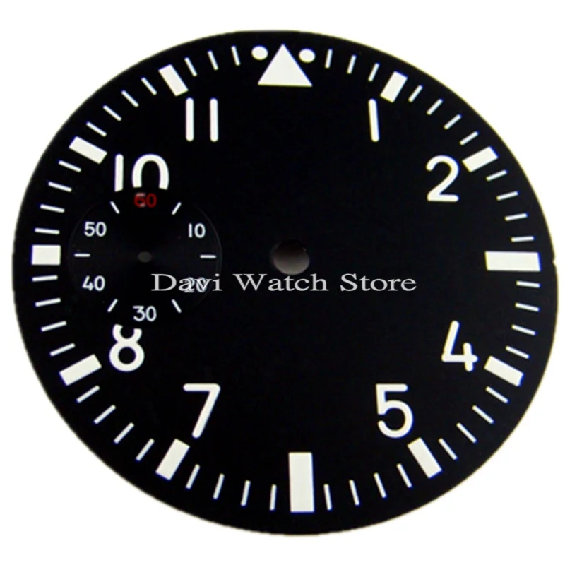 Parnis 38,9 мм черный циферблат комплект часов для eta 6497 Чайка st36 механизм Циферблат